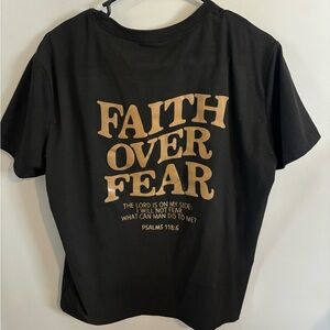Faith shirts from SHEIN. Both size XL and the other L and shown in the pics.